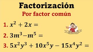 Factorización por Factor Común Método 1  Video 1 de 3 [upl. by Atiuqan]