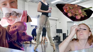 ballet class makeup  dog walking  vlogtober day 4 [upl. by Neras836]