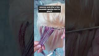 How I Remove Custom Tape in Tinsel Hair Extensions hairtinsel tapeinhairextensions [upl. by Nnodnarb]