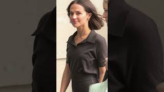 Alicia Vikander Leaving BBC Radio 6 studios actress [upl. by Mendel]