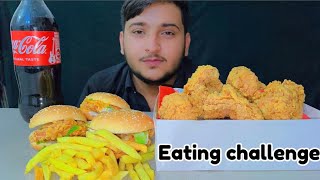 ASMR EATING CRUNCHY ZINGER BURGER 🍔 CRISPY FRIED CHICKEN 🍗 amp FRIES 🍟 5 MINUTES EATING CHALLENGE [upl. by Ennylyak8]