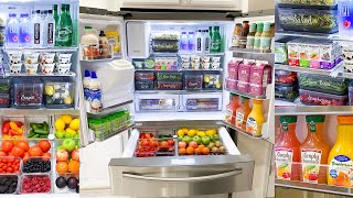 EXTREME REFRIGERATOR ORGANIZATION  Satisfying ASMR Deep Clean and Fridge Restock on a Budget [upl. by Winthrop]