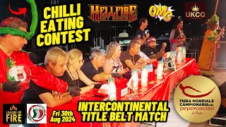 CHILI EATING CONTEST 🌶 Intercontinental Belt Match Rieti Italy 30 Aug 2024 with UK Chilli Queen [upl. by Utir264]