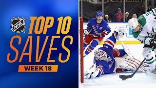 Top 10 Saves from Week 18  202324 NHL Season [upl. by Doughty]