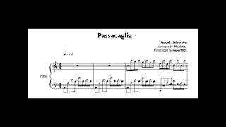 GF Händel Halvorsen  Passacaglia Piano sheet and music [upl. by Areta989]