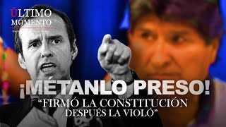 ¡MÉTANLO PRESO TUTO QUIROGA DESTROZA A EVO MORALES  CabildeoDigital [upl. by Tobey420]