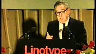 Henry Kissinger speech at Linotype 100 years anniversary [upl. by Atauqal]