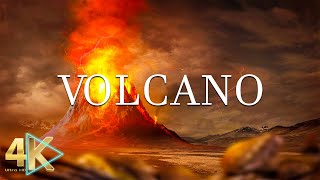 FLYING OVER VOLCANO 4K UHD  Relaxing Music Along With Beautiful Nature Videos  4K Video HD [upl. by Nitsug336]