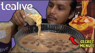 NEW TEALIVE buat hal lagi mukbang malaysia PUDDING RAMEN [upl. by Htidirrem]