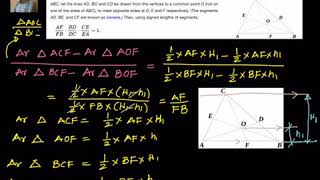 Cevas theorem proof [upl. by Anaiviv]