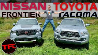 2022 Nissan Frontier vs Toyota Tacoma  One of These Trucks Has a New Clever Feature You’ll Want [upl. by Meggy]