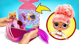 Transforming Dolls into Beautiful Mermaids  Sparkly Home FUN Crafts [upl. by Janenna]