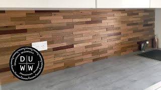 How to make a beautiful splashback with timber offcuts [upl. by Dilahk]