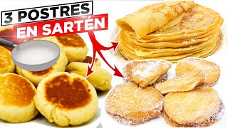 3 postres en SARTÉN fáciles y deliciosos 😍🍑😋 Recetas sin horno increíbles que te encantarán  71 [upl. by Aihsiek]