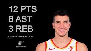 Bogdan Bogdanovic 12 pts 6 ast 3 reb vs Hornets  March 23 2024 [upl. by Aramoiz]