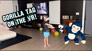 Playing Gorilla Tag On my VR Headset [upl. by Ashelman]