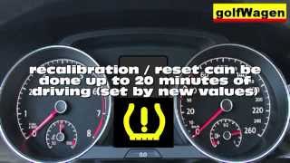 VW Golf 7 resetrecalibrated TPMS tire pressure monitoring system [upl. by Vallonia]