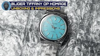 Bliger OP Homage Unboxing amp Impressions  Lovely Blue Dial [upl. by Ahsik410]