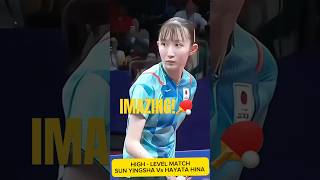 HIGHLEVEL OFFENSIVE AND DEFENSIVE MATCH HAYATA HINA TABLE TENNIS SUNYINGSHA tischtennis 乒乓球 [upl. by Harris]