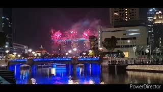 Firework Display  Singapore New Year travel asmrvideo singapore fireworks marinabaysingapore [upl. by Eelsnia]