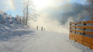 Saalbach Hinterglemm  Austria Ski with kids  166152  56 km 892 m down 4K Gimbal Double Camera [upl. by Letsirc]