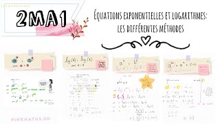 2ma1 différentes équations exponentielles et logarithmes [upl. by Luthanen539]