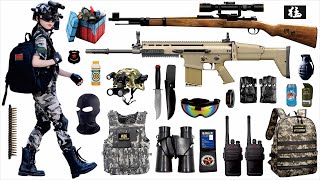 Open the box to collect special forces set toys 98K sniper guns telescopes bulletproof vests [upl. by Arekat209]