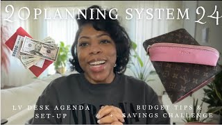 Louis Vuitton Desk Agenda affordable Setup  budgeting system amp savings challenge [upl. by Osgood]