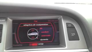 Audi A6 4f Airride Menü  Adaptive Air Suspension  Pressure Reservoir Menü HDVideo [upl. by Nariko679]