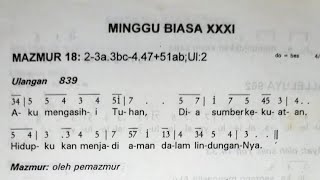 Mazmur Tanggapan Edisi Lama Minggu 3 November 2024 MINGGU BIASA XXXI 31 Tahun B [upl. by Nylhtac594]