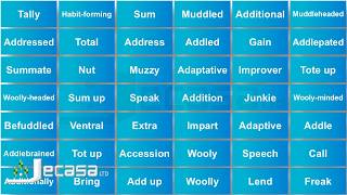 English Vocabulary  Lesson 15  Adaptive Add Additional Addressed Addictive Addition Address [upl. by Alokin]