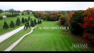 Hole 10 Overview by Head Golf Pro  Duntroon Highlands [upl. by Kendell498]