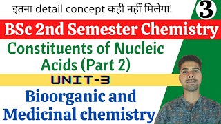 Nucleic Acids  Unit 3  Bioorganic and Medicinal Chemistry  BSc 1st Year 2nd Semester Chemistry [upl. by Tildy389]