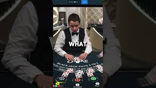 What the dealer doing…😂 casino stake blackjack gambling funny onlinegambling [upl. by Pavia]