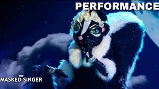 Skunk Singsquot Its a Mans Mans Mans Worldquot by James Brown  The Masked Singer  Season 6 [upl. by Dicky]