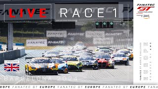 LIVE  Race 1  Barcelona  Fanatec GT Europe 2024 English [upl. by Reel630]