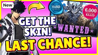 LAST CHANCE GET THE SKIN FINAL TIPS FOR HARDMODE BARAN Solo Leveling Arise [upl. by Ibbie]