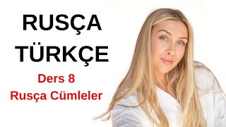 RUSÇA TÜRKÇE  Ders 8 Rusça Cümleler CANLI YAYIN [upl. by Eam]