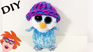 Ty Beanie Boos muts breien op een breiraam  loom knit [upl. by Ellekim]