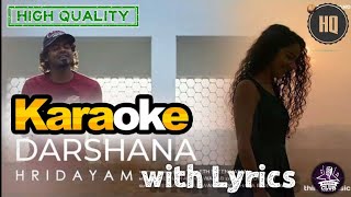 Darshana Song Karaoke with Lyrics  Hridayam 2022  ©Karaoke Club [upl. by Atteloj]