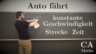 Physik  Aufgabe Auto mit konstanter Geschwindigkeit Mechanik [upl. by Ratcliff]