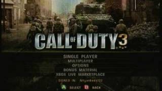 Call of Duty 3 Menu Music Theme High Quality [upl. by Oicaro]