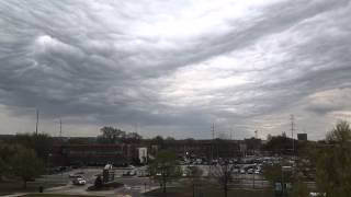 Time lapse of Undulatus Asperatus clouds in Augusta Georgia [upl. by Ennovaj]