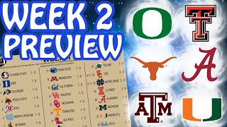 College Football Week 2 Preview amp Playoff Chances [upl. by Alleen]