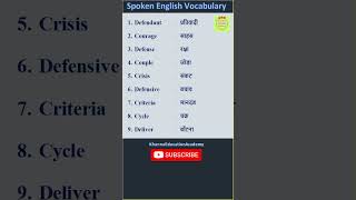 SPOKEN ENGLISH  WORD MEANING  VOCABULARY  ENGLISH KESE SEEKHE shorts ytshorts viralvideo [upl. by Edlin]