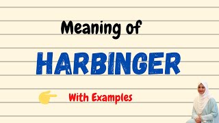 Daily vocabulary  Harbinger Meaning  Vocabgram [upl. by Imiaj]