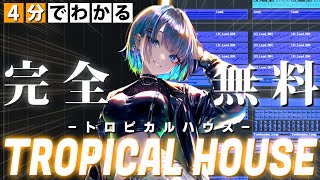 【無料音源2つだけ！】4分でわかるTROPICAL HOUSEの作り方【DTM初心者】 [upl. by Ever233]