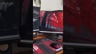 Current desk setup 🦇🥀🖤🕯️ Desk mat can be found through the link in my bio shorts [upl. by Cameron452]