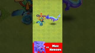 Azure Dragon vs Max Heroes Clash of Clans coc clashofclans [upl. by Zacherie]