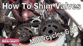 How To Adjust Valves on a Motorcycle or ATV  Shim Type [upl. by Lichtenfeld]